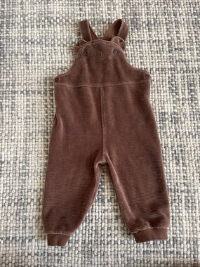 Mocha Teddy Bear overalls, Mayoral, size 12 mo